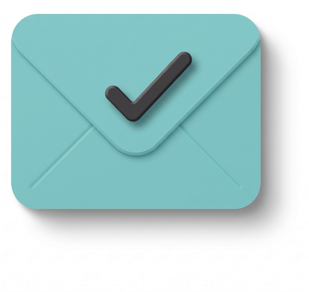 Mailcheck logo: a turquoise envelope with a checkmark